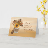 感謝祭賛美のスペシャルフレンドクロス カード (黄色い花)