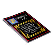 感謝祭賛美のピリピ4:6聖書の引用文 ノートブック (右側)