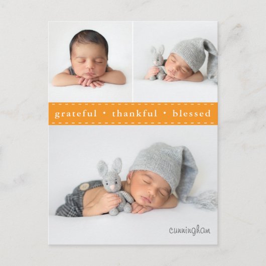 感謝祭賛美の写真 シーズンポストカード (正面)