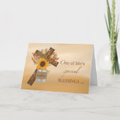 感謝祭賛美の隣人への宗教的な気持ち カード (正面)