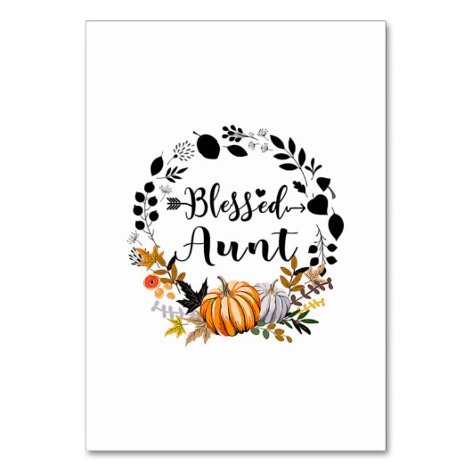 感謝祭賛美叔母パンプキン感謝祭 テーブルナンバー (正面)