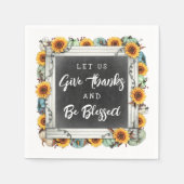 感謝祭賛美秋ひまわりファミリーディナー スタンダードカクテルナプキン (正面)