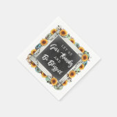 感謝祭賛美秋ひまわりファミリーディナー スタンダードカクテルナプキン (角)