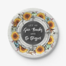 感謝祭賛美秋ひまわりファミリーディナー ペーパープレート