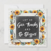 感謝祭賛美秋ひまわりファミリーディナー 招待状 (正面)