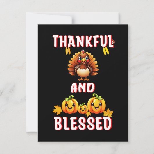 感謝祭賛美23米国メープル11月の感謝祭 サンキューカード (正面)