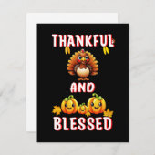 感謝祭賛美23米国メープル11月の感謝祭 サンキューカード (正面/裏面)