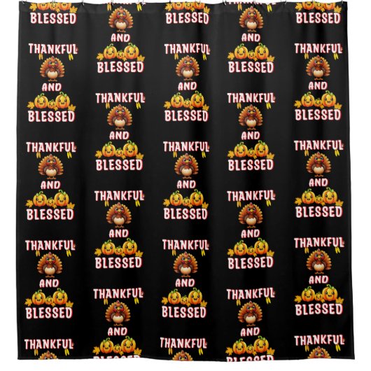 感謝祭賛美23米国メープル11月の感謝祭 シャワーカーテン (正面)