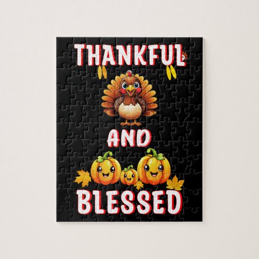 感謝祭賛美23米国メープル11月の感謝祭 ジグソーパズル (縦)