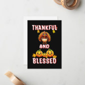 感謝祭賛美23米国メープル11月の感謝祭 ノートカード (正面/裏面インサイチュ)