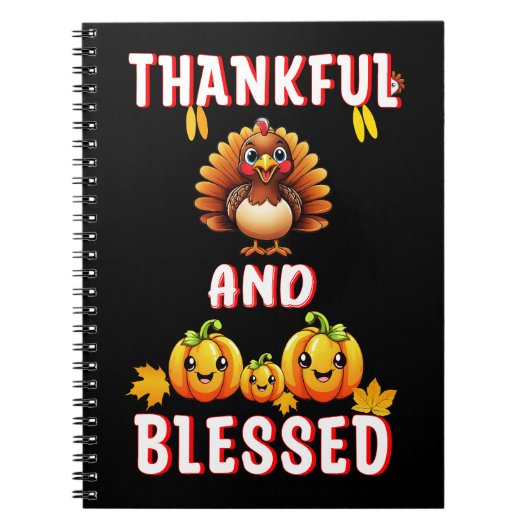 感謝祭賛美23米国メープル11月の感謝祭 ノートブック (正面)