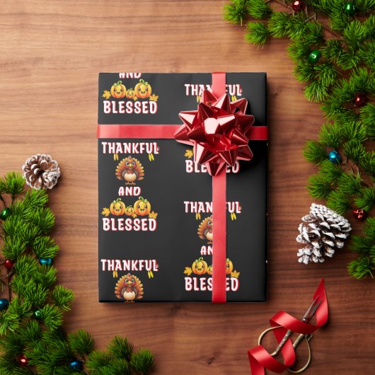 感謝祭賛美23米国メープル11月の感謝祭 ラッピングペーパー (クリスマスギフト)