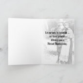 感謝祭賛美 – ピルグリムカップル シーズンカード (内部)