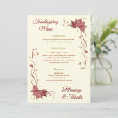 感謝祭赤いカエデ葉のと渦巻き メニュー (スタンド正面)