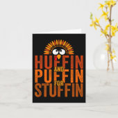 感謝祭走トルコトロット – ハフィンとパフィンf カード (黄色い花)