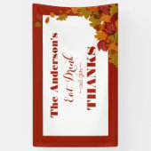 感謝祭食べお祝いドリンク&与えドッ感謝していク 横断幕 (縦)
