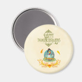 感謝祭食べトルコのパンプキンパイ マグネット (正面/裏面)