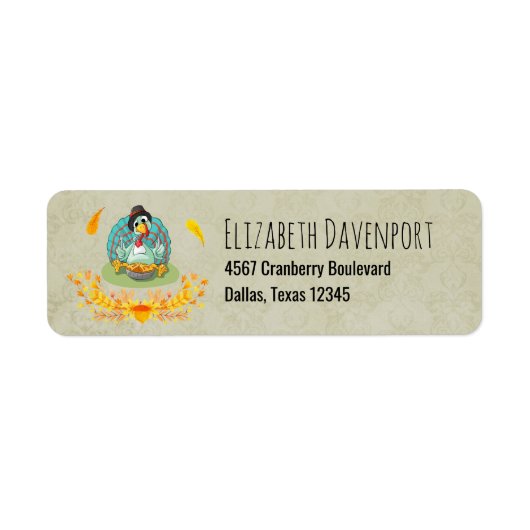 感謝祭食べトルコのパンプキンパイ ラベル (正面)