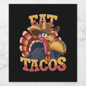 感謝祭食べトルコタコスおもしろいメキシコ ワインラベル (シングルラベル)