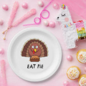 感謝祭食べトルコ付きパイ ペーパープレート (パーティー)
