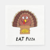 感謝祭食べトルコ付きピザ スタンダードランチョンナプキン (正面)