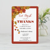 感謝祭食べドリンク&与えドック感謝してい紅葉 招待状 (スタンド正面)
