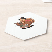 感謝祭食べ七面鳥ラーメン特大Tシャツ ペーパーコースター (アングル)