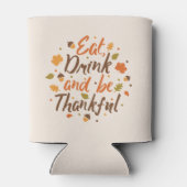 感謝祭食べ、飲み物、感謝の恵み 缶クーラー (裏面)