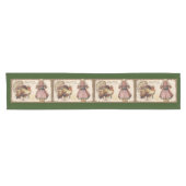 感謝祭魅力的七面鳥ピルグリムガールフェスティバル ショートテーブルランナー (横)