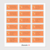 感謝祭18個人受取人名住所 シール (シート)