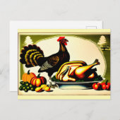 感謝祭1910年代のレトロトルコ前後 シーズンポストカード (正面/裏面)