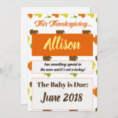 感謝祭2017年トルコ妊娠の発表 シーズンカード (正面/裏面)