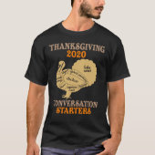 感謝祭2020会話スタータータおもしろいーク Tシャツ (正面)