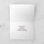 感謝祭4写真のカスタマイズ可能なカード カード (内部)