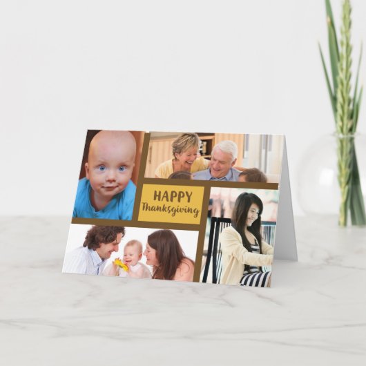 感謝祭4写真のカスタマイズ可能なカード カード (正面)
