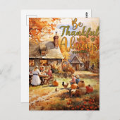 感謝祭 - いつだって感謝を忘れずに ポストカード (正面/裏面)