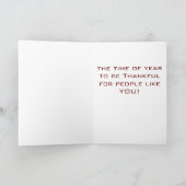 『感謝祭』の友達の時間 シーズンカード (内部)