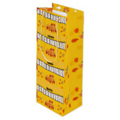 感謝祭 – イエロー紙バッグ ワインギフトバッグ (正面アングル)