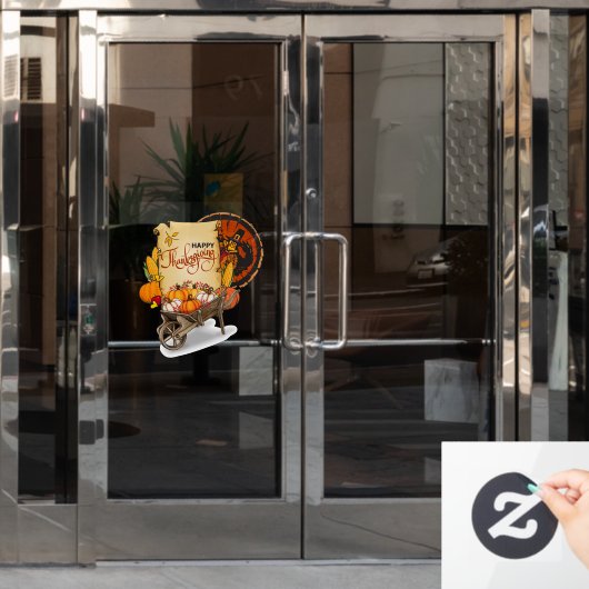 感謝祭 ウィンドウサイン (オフィスドア)