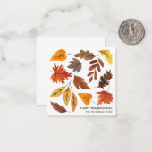 感謝祭 オータム 秋の葉のイベント ノートカード (正面/裏面インサイチュ)