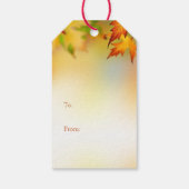 感謝祭、カボチャ、メープル葉 ギフトタグ (裏面)