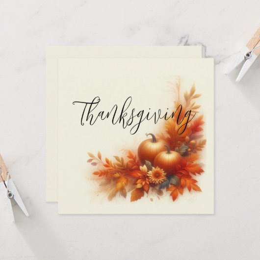 感謝祭 カード (正面/裏面インサイチュ)