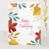 感謝祭 カード (黄色い花)