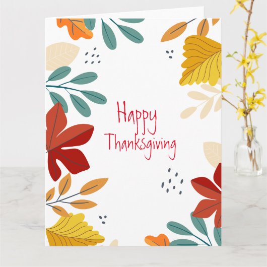 感謝祭 カード (黄色い花)