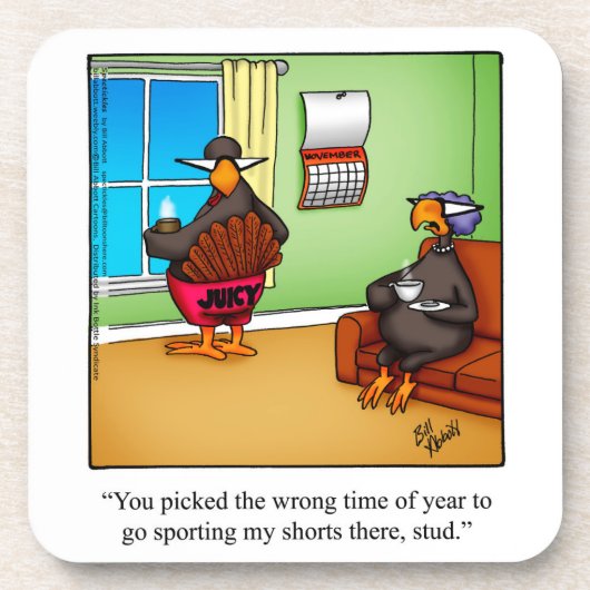 感謝祭 – コースターおもしろい・セットの斑点 コースター (正面)