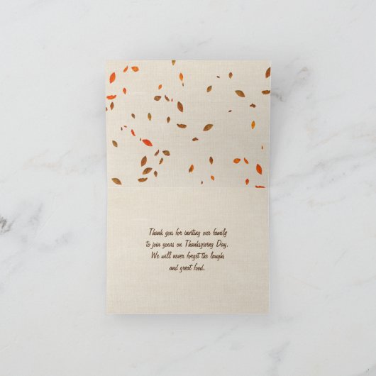 感謝祭 サンキューカード (内部)