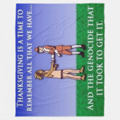 感謝祭(シミュレート)フリースブランケット フリースブランケット (正面)