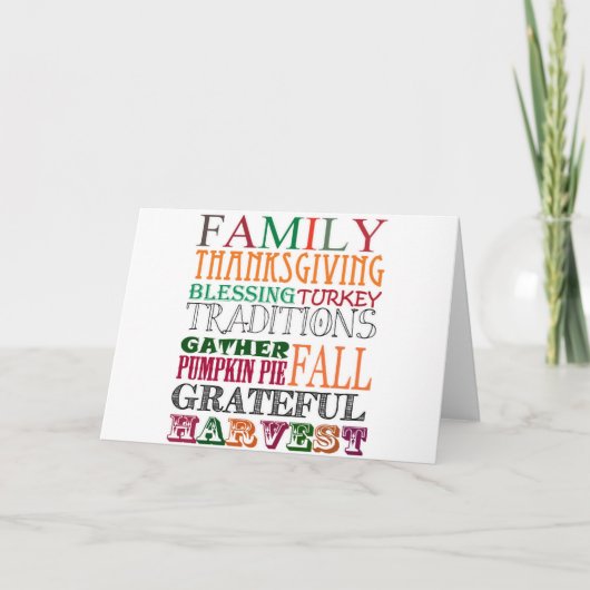 感謝祭 シーズンカード (正面)