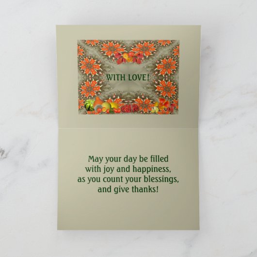 感謝祭 シーズンカード (内部)