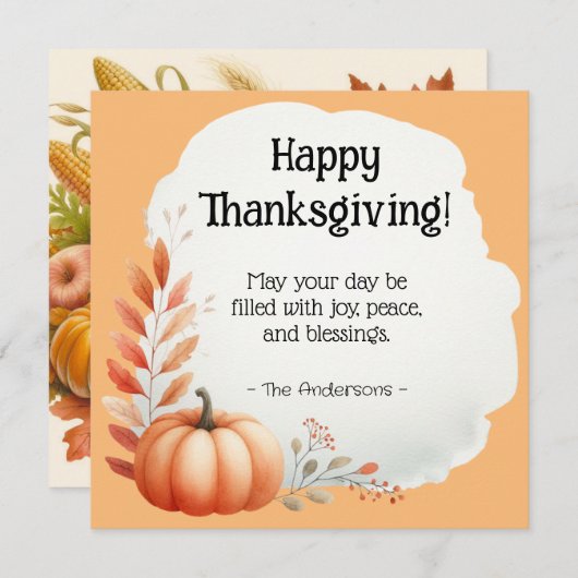 感謝祭 シーズンカード (正面/裏面)